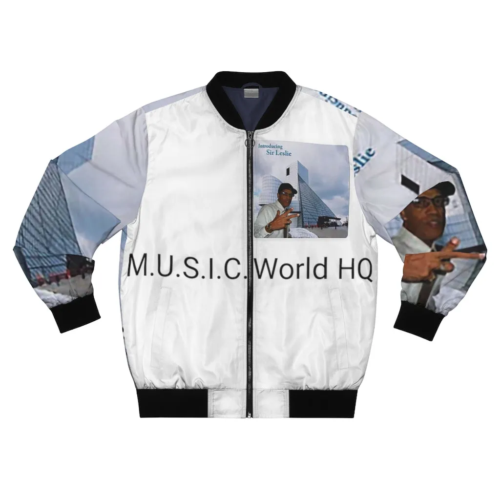 M.U.S.I.C. World HQ  Album Cover Series Men's AOP Bomber Jacket