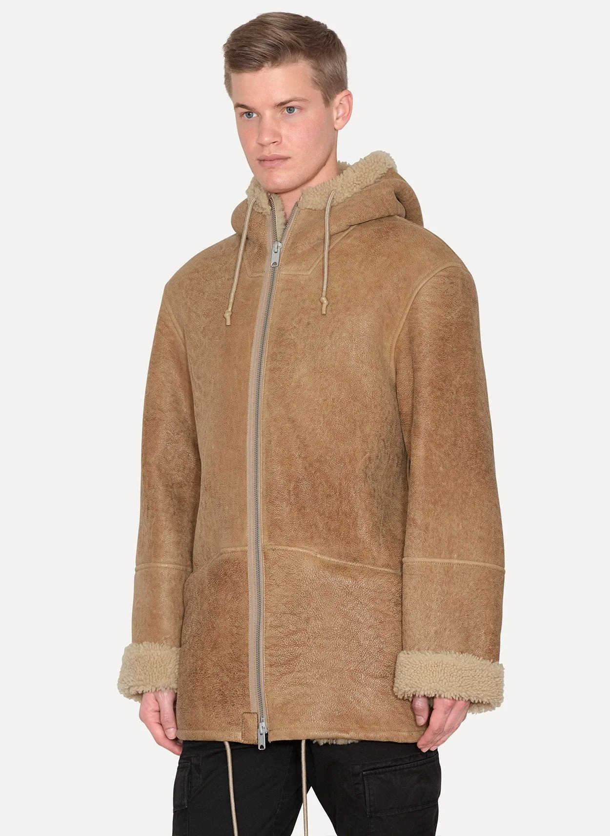 Natural Hooded Shearling