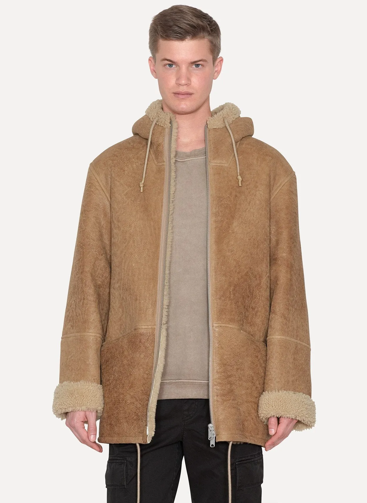 Natural Hooded Shearling