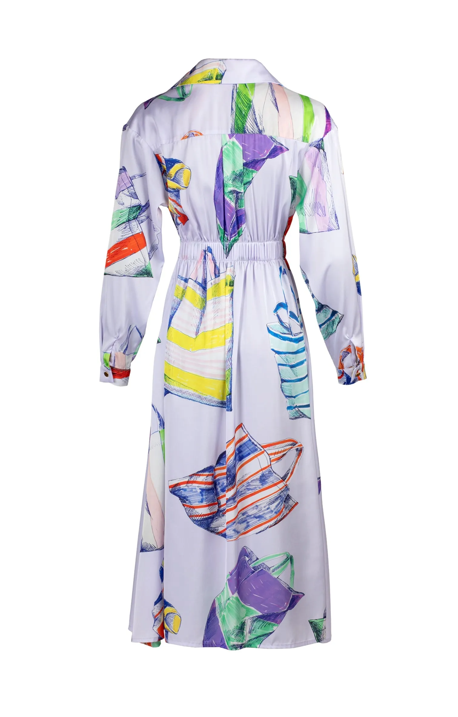 Niko Overlap Midi Dress Bags Pastel