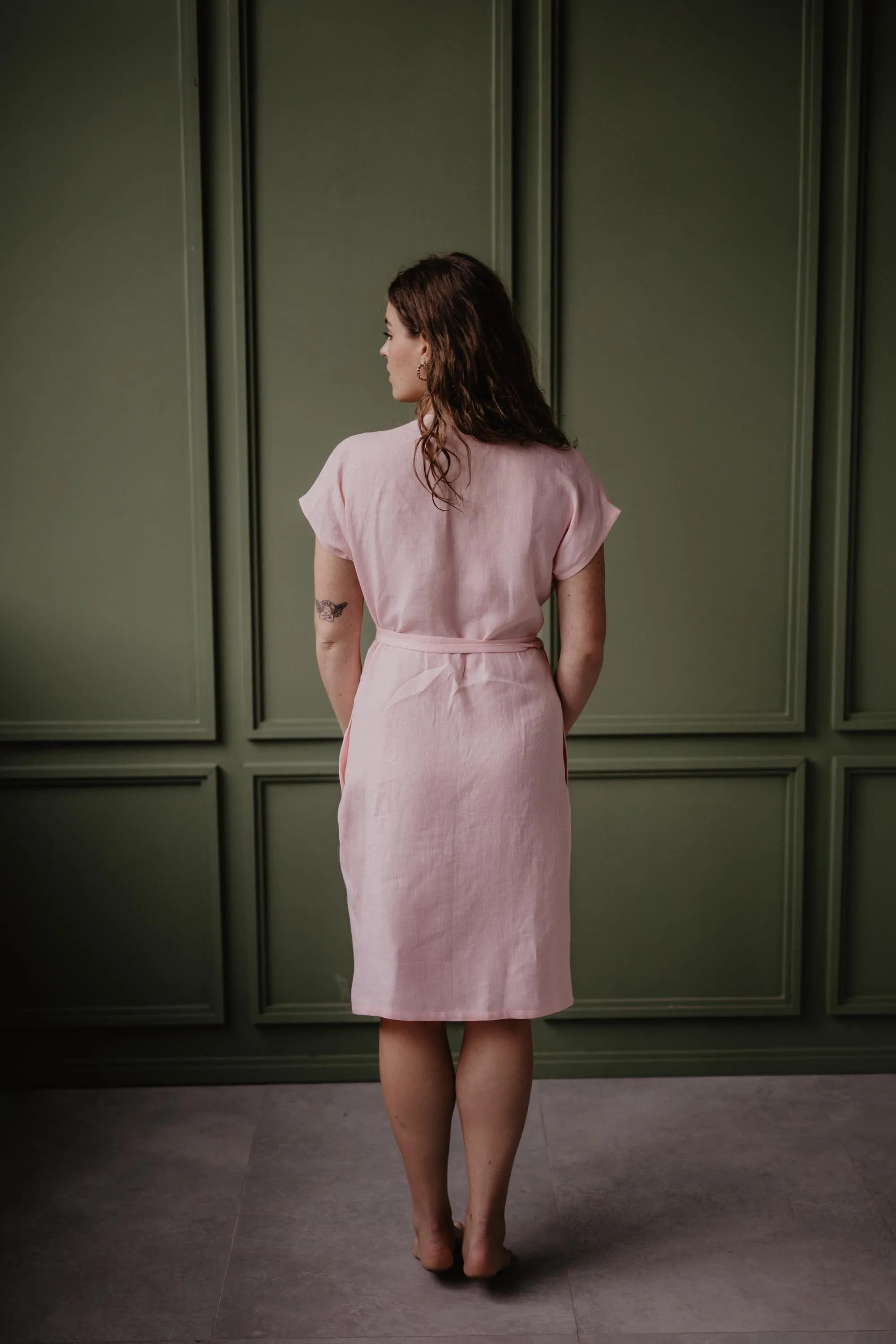 Olivia Linen Wrap Dress | Multiple Colours