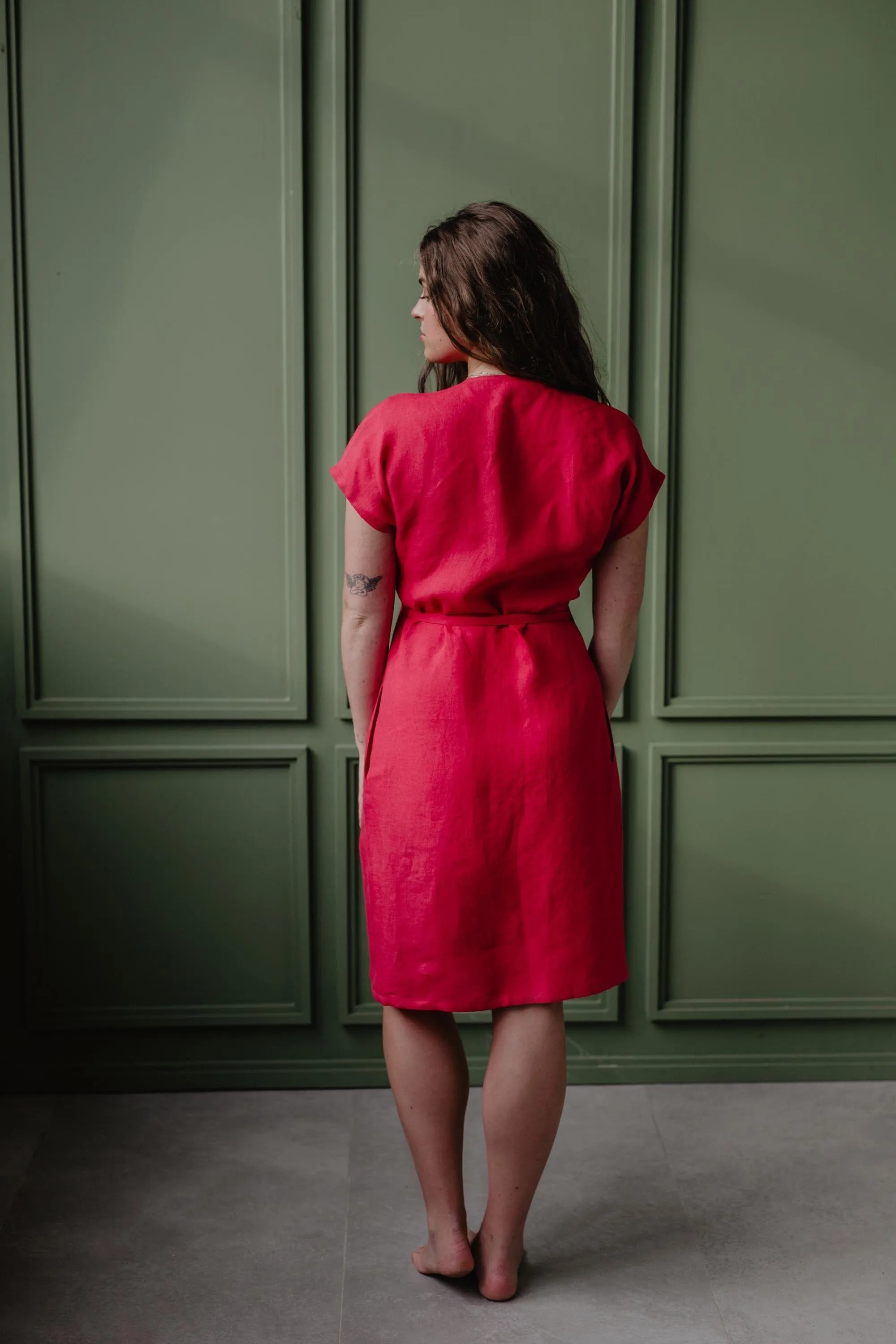 Olivia Linen Wrap Dress | Multiple Colours