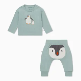 Penguin Ribbed Tee & Joggers Outfit