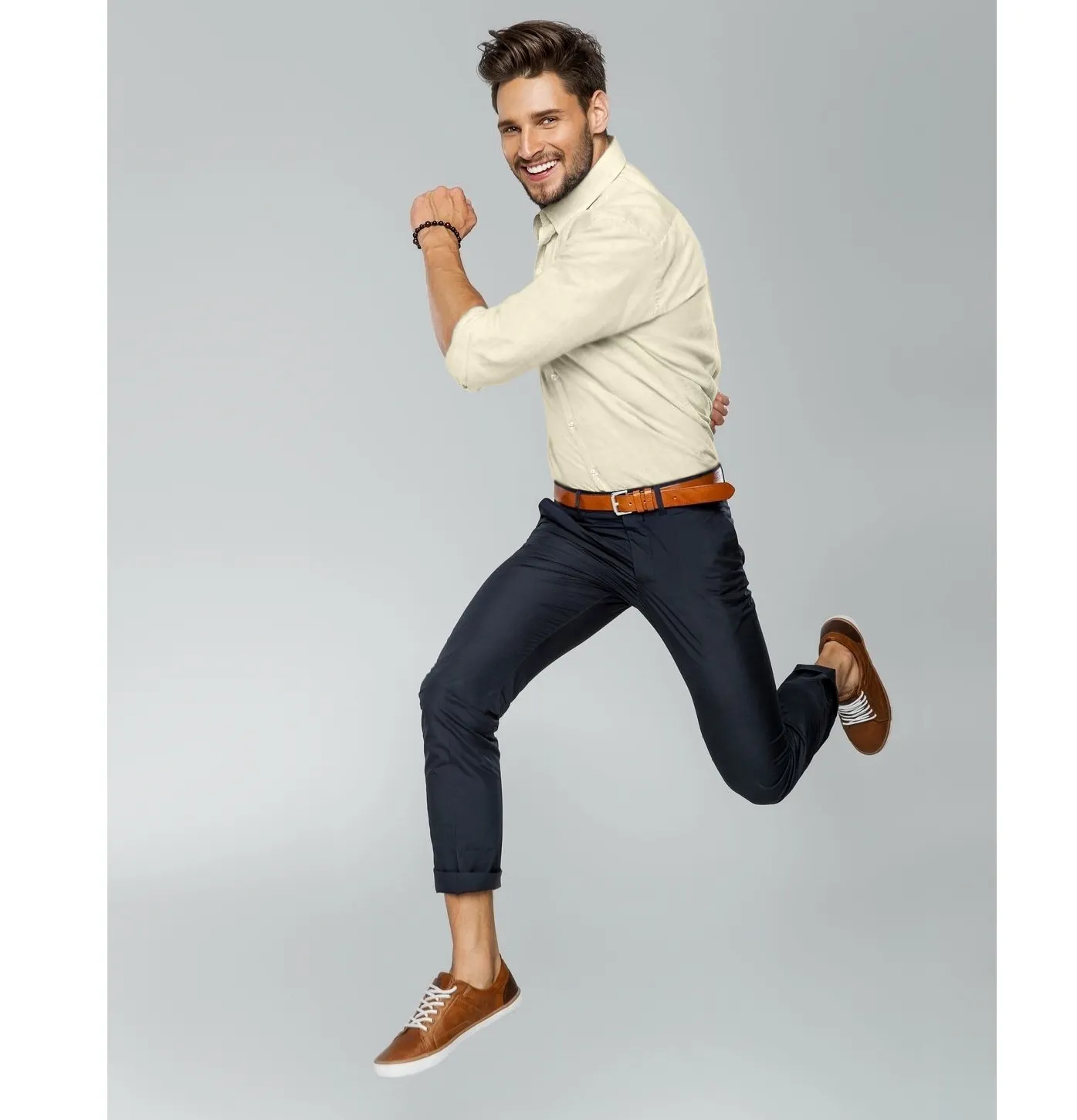 Performance Stretch - Beige - Long Sleeve