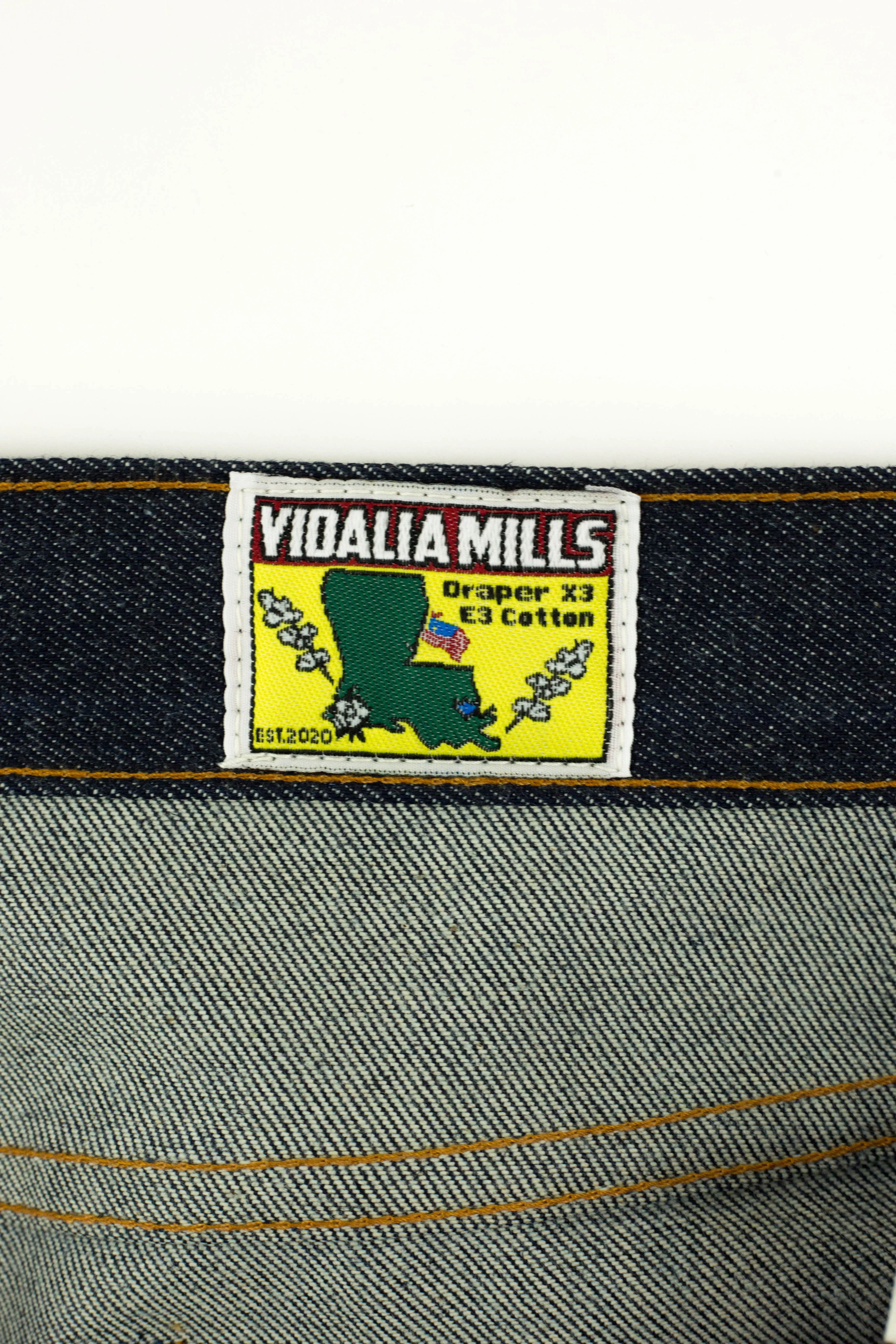 Pre Order - Atlas Vidalia Mills 14 oz Indigo Raw Denim - 1 Weeks