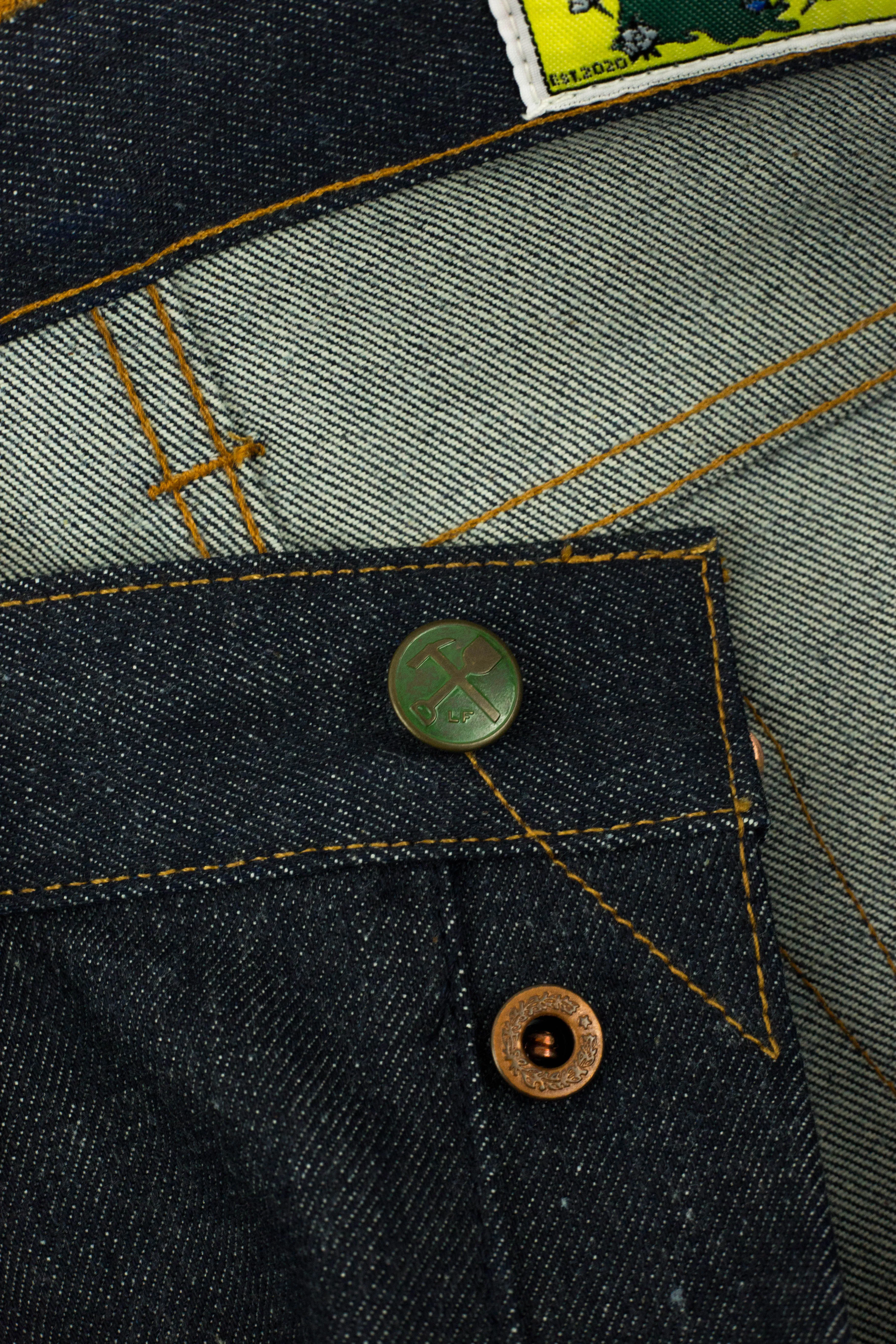 Pre Order - Atlas Vidalia Mills 14 oz Indigo Raw Denim - 1 Weeks