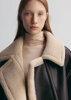 [PRE-ORDER] LEHA | Rosewood Reversible Shearling Jacket (Brown)
