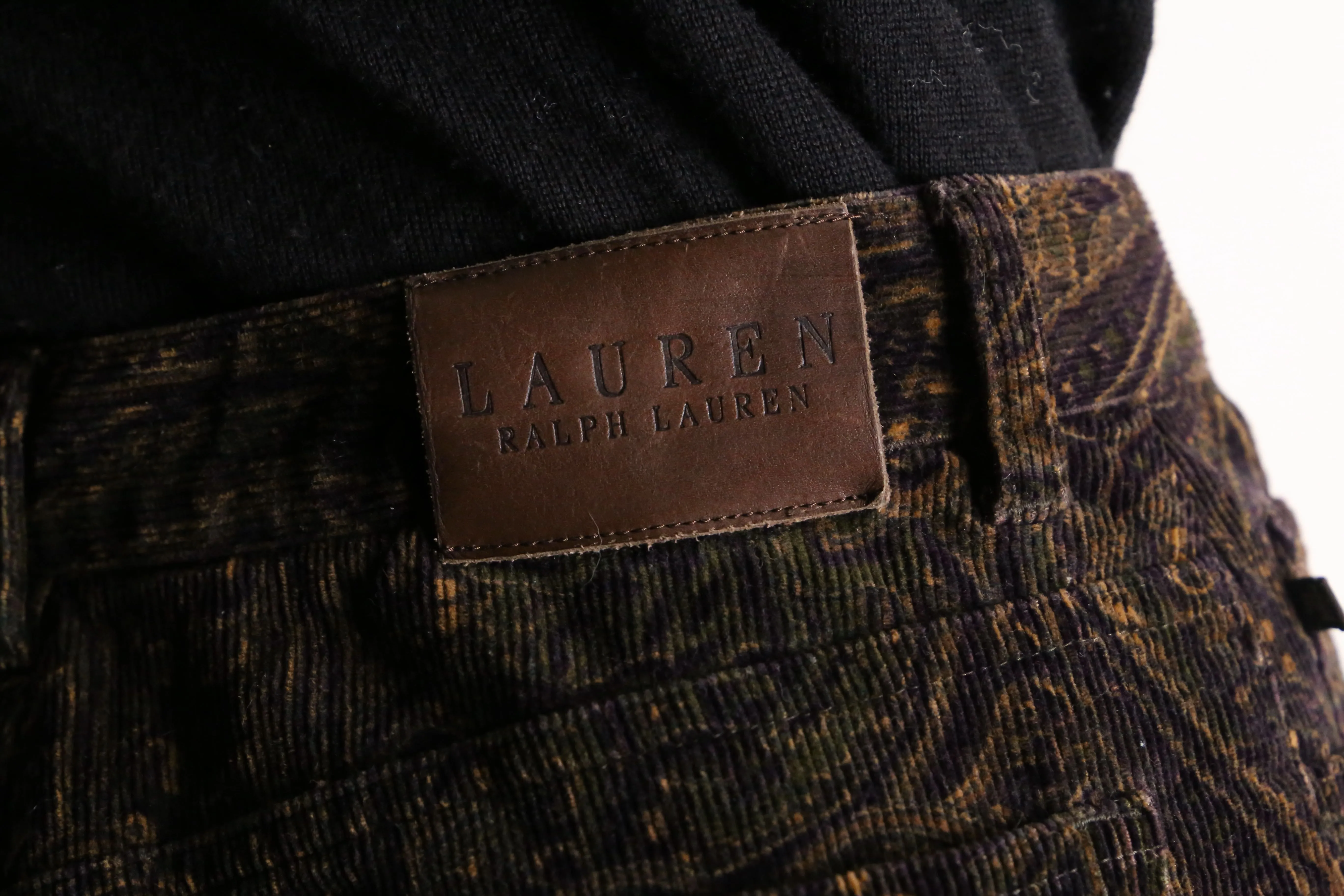 "Lauren RL"paisley corduroy pants