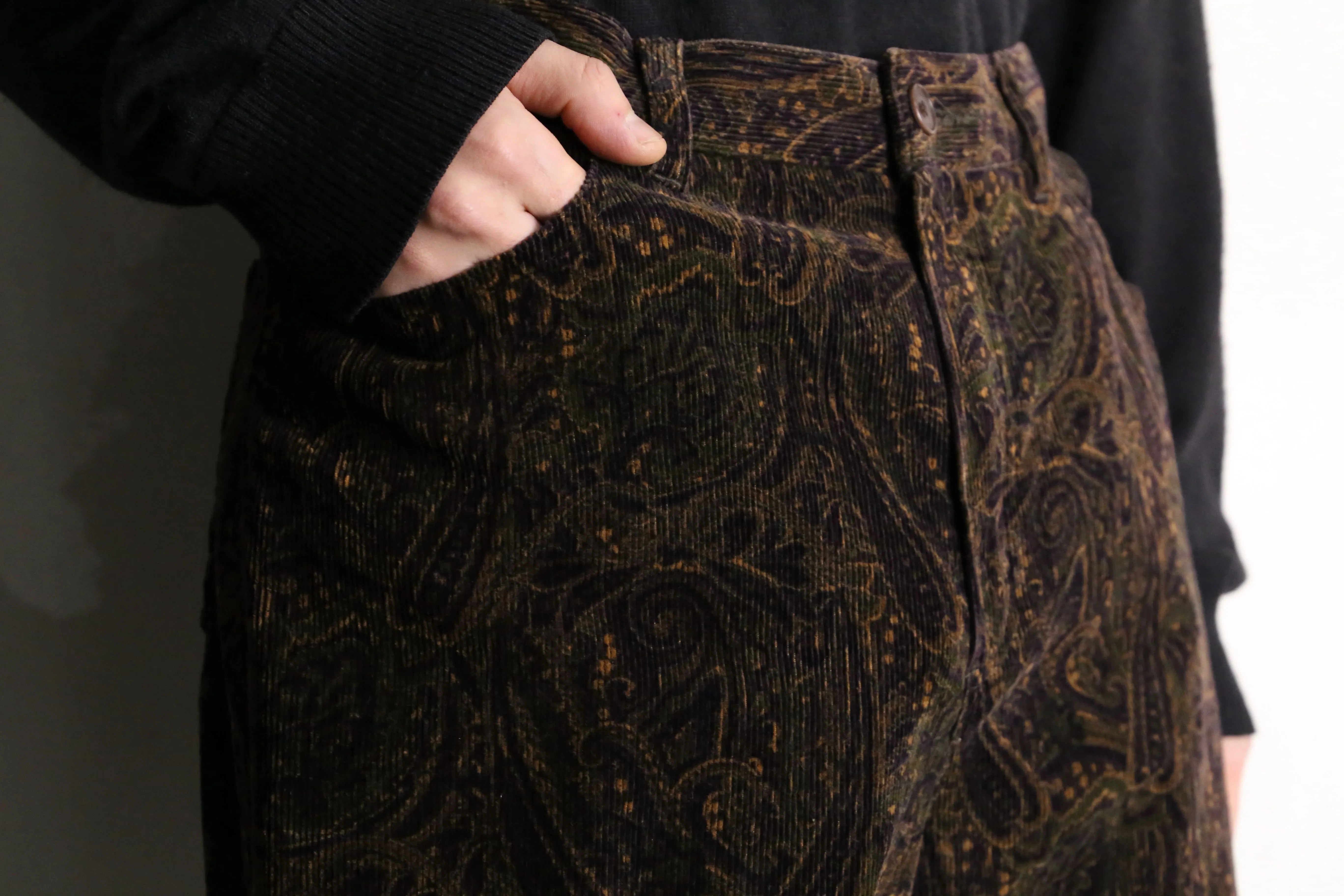 "Lauren RL"paisley corduroy pants