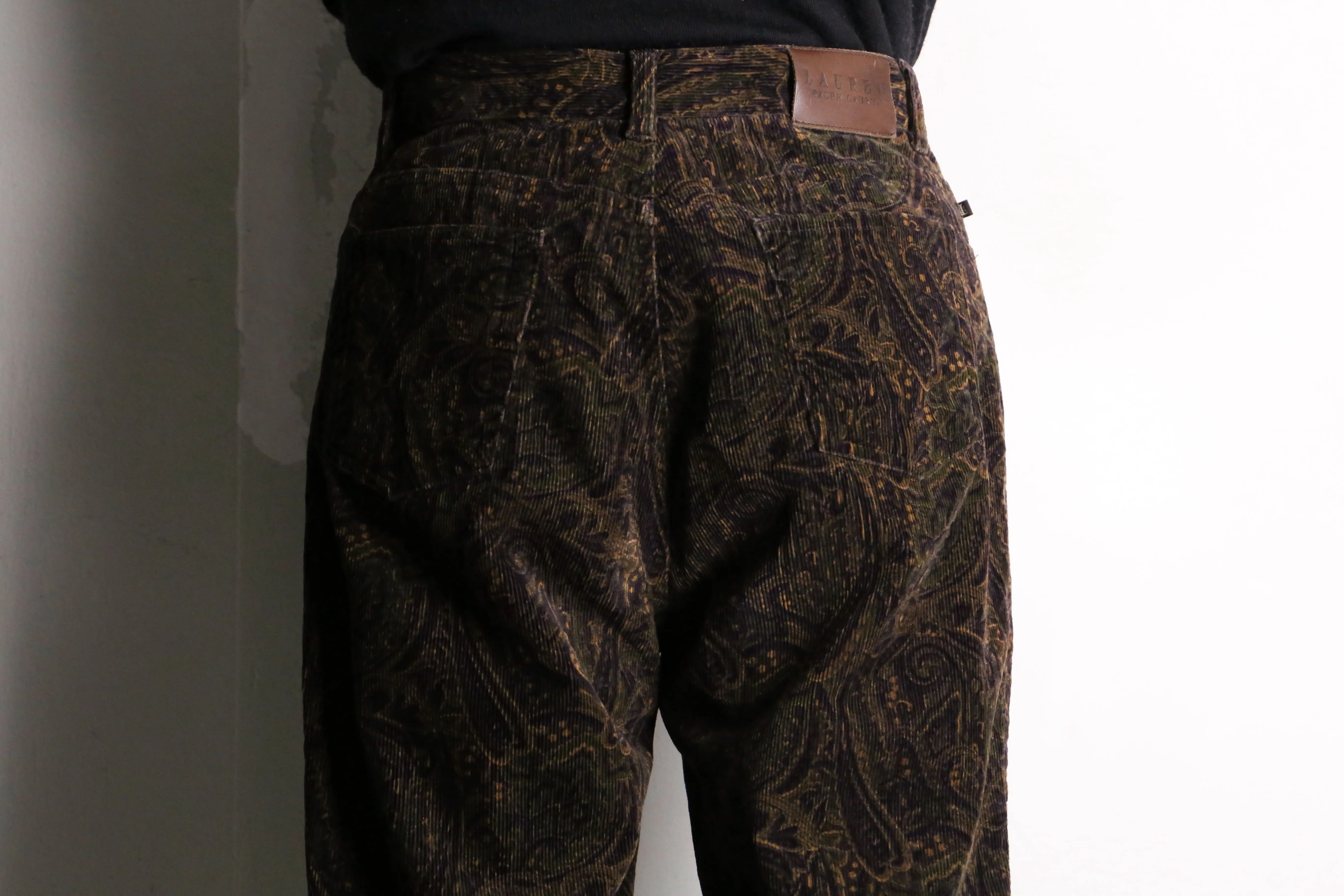 "Lauren RL"paisley corduroy pants