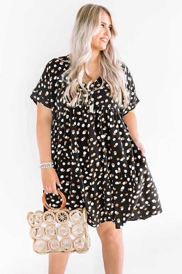 Ready, Set, Rome Babydoll Dress In Black Curves