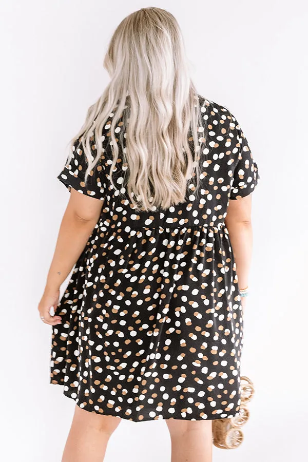 Ready, Set, Rome Babydoll Dress In Black Curves