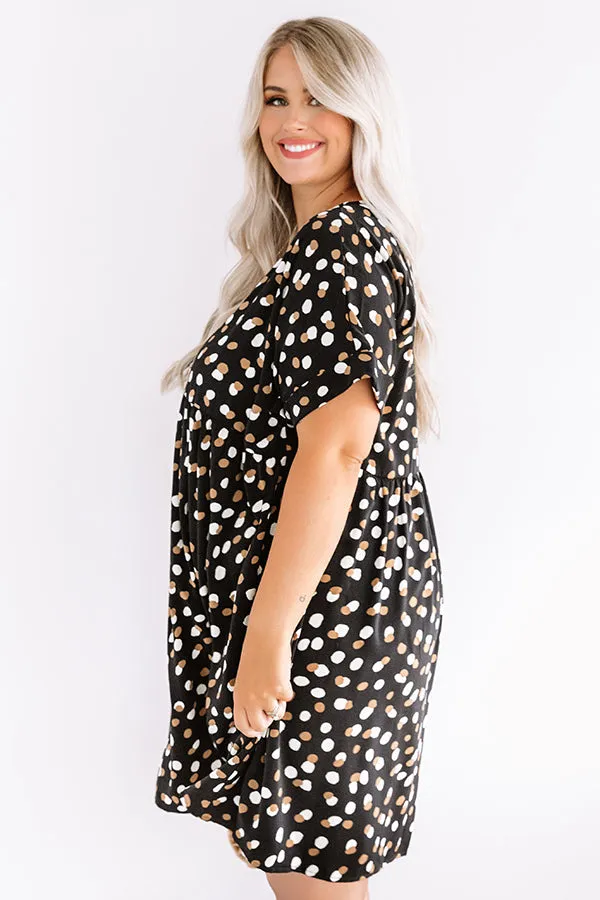 Ready, Set, Rome Babydoll Dress In Black Curves
