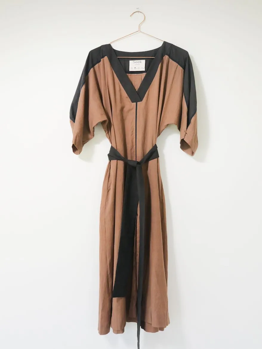 Rhadika Dress, mocha   black