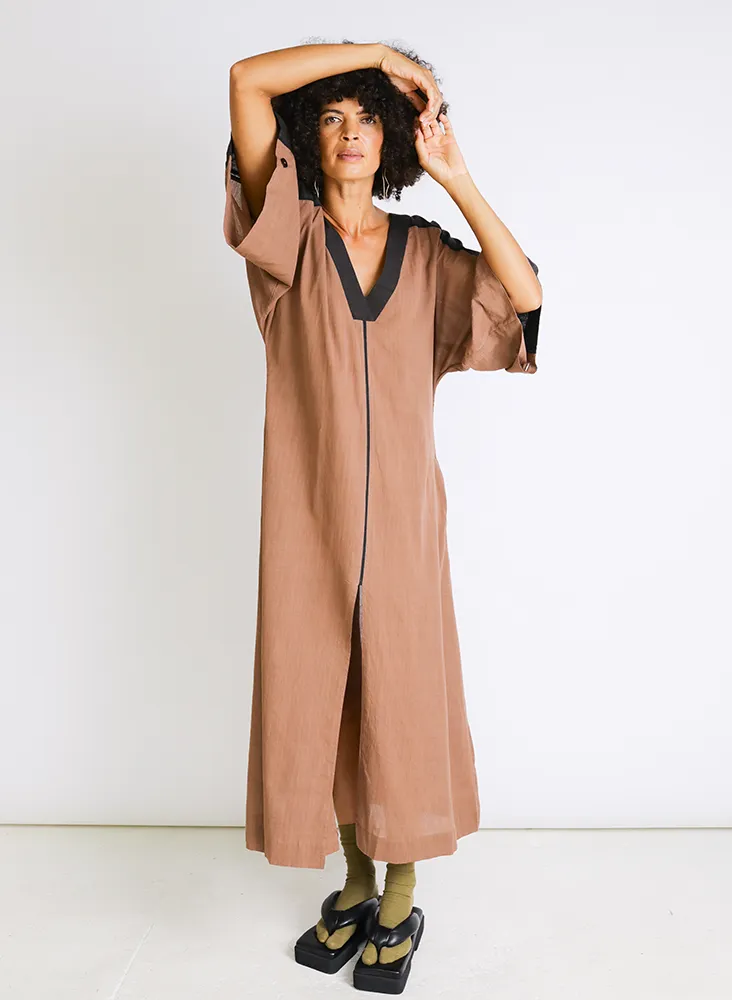 Rhadika Dress, mocha   black
