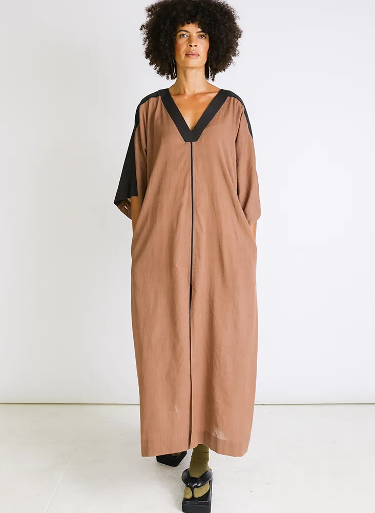 Rhadika Dress, mocha   black