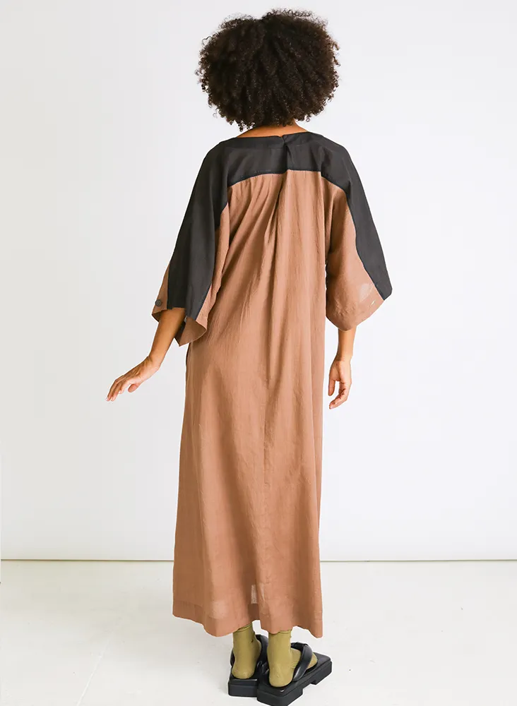 Rhadika Dress, mocha   black