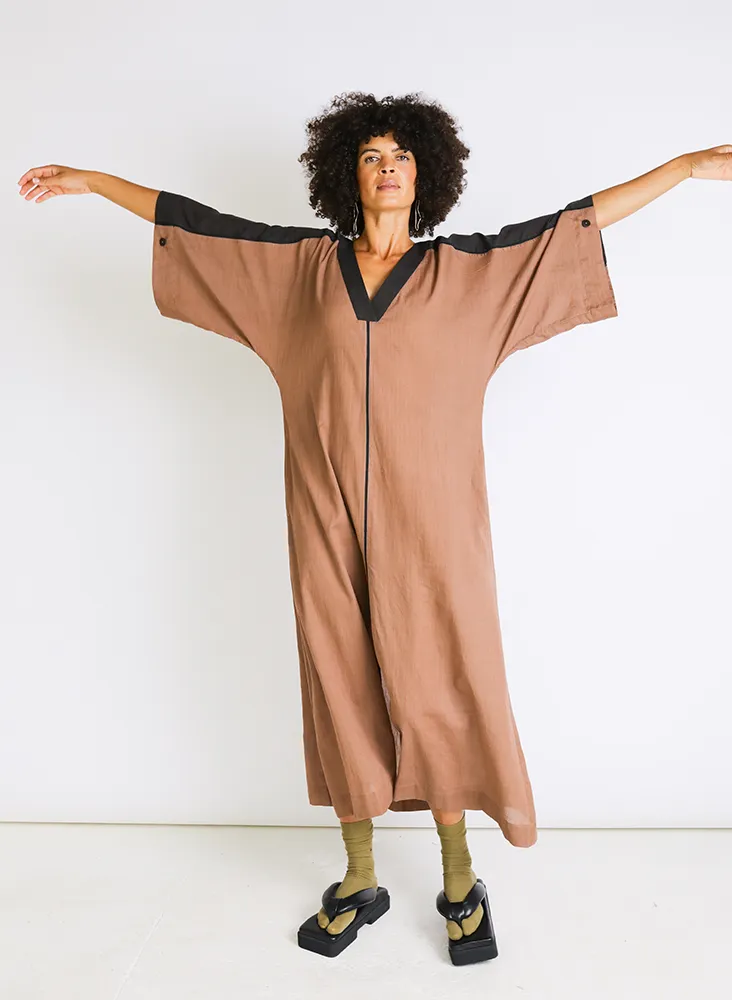 Rhadika Dress, mocha   black