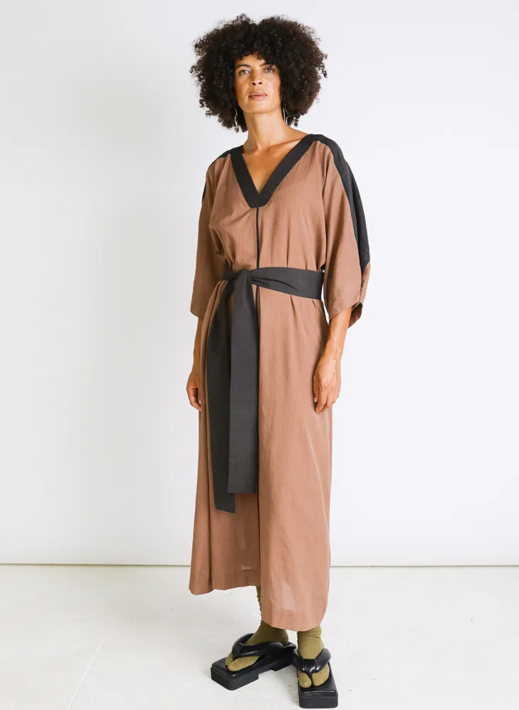 Rhadika Dress, mocha   black