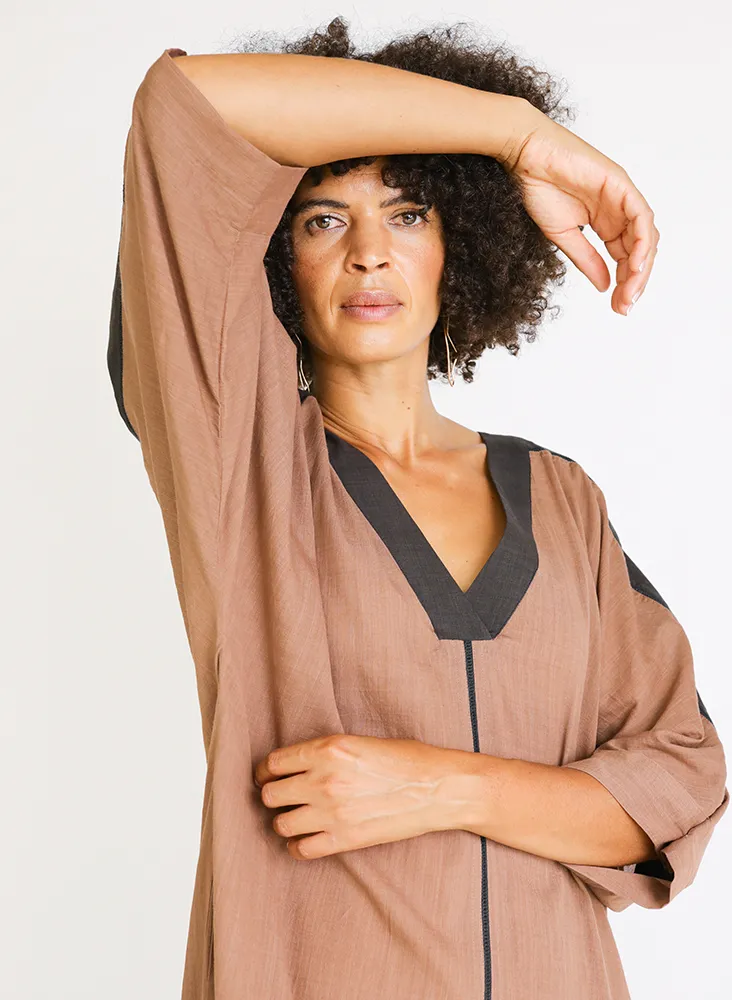Rhadika Dress, mocha   black