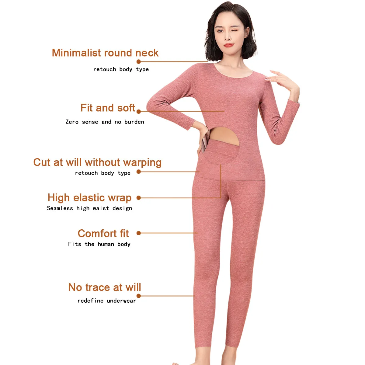 Sidiou Group Winter Thermal Underwear Set 2 Pieces Fleece Top and Pants Warm Cotton Underwear Women Men Solid Color Long Johns Suit