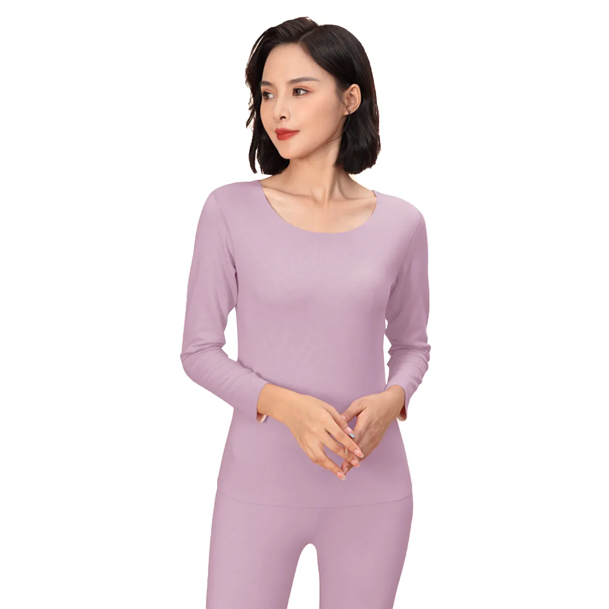 Sidiou Group Winter Thermal Underwear Set Cold Weather Warm Fleece Lining Long Sleeve Top and Pants Sets For Men Women