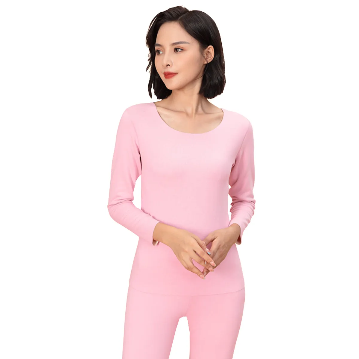 Sidiou Group Winter Thermal Underwear Set Cold Weather Warm Fleece Lining Long Sleeve Top and Pants Sets For Men Women