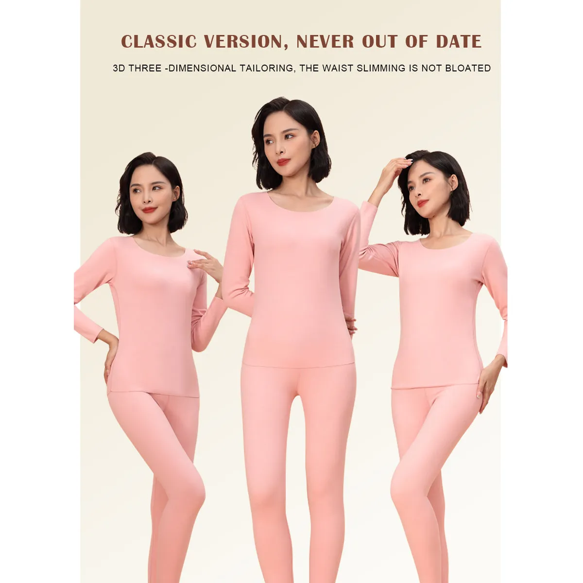 Sidiou Group Winter Thermal Underwear Set Cold Weather Warm Fleece Lining Long Sleeve Top and Pants Sets For Men Women