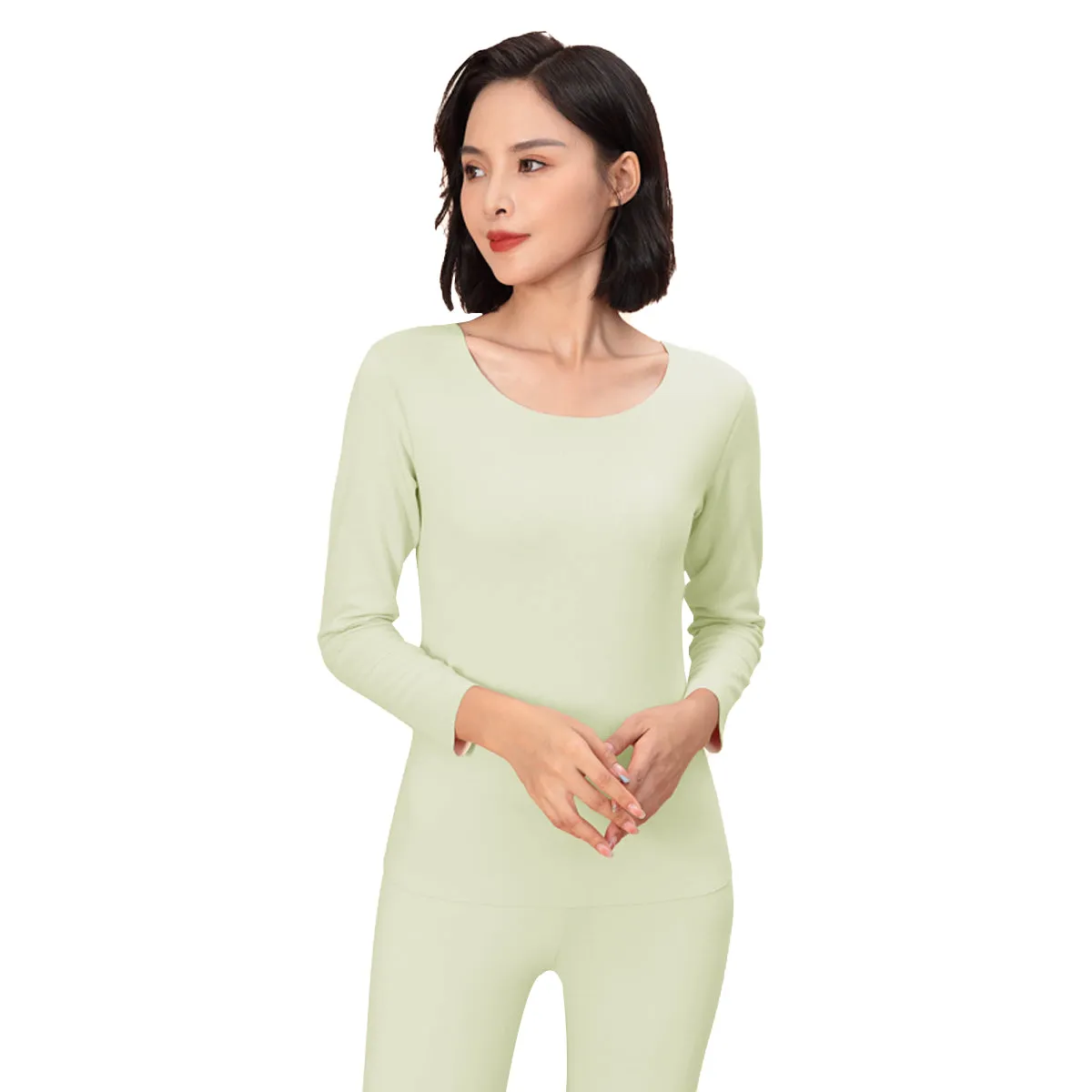 Sidiou Group Winter Thermal Underwear Set Cold Weather Warm Fleece Lining Long Sleeve Top and Pants Sets For Men Women