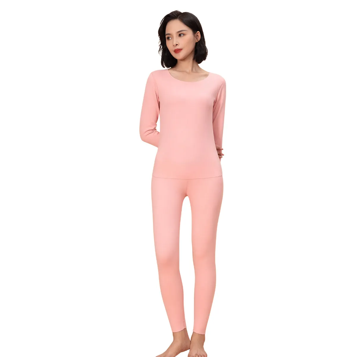 Sidiou Group Winter Thermal Underwear Set Cold Weather Warm Fleece Lining Long Sleeve Top and Pants Sets For Men Women