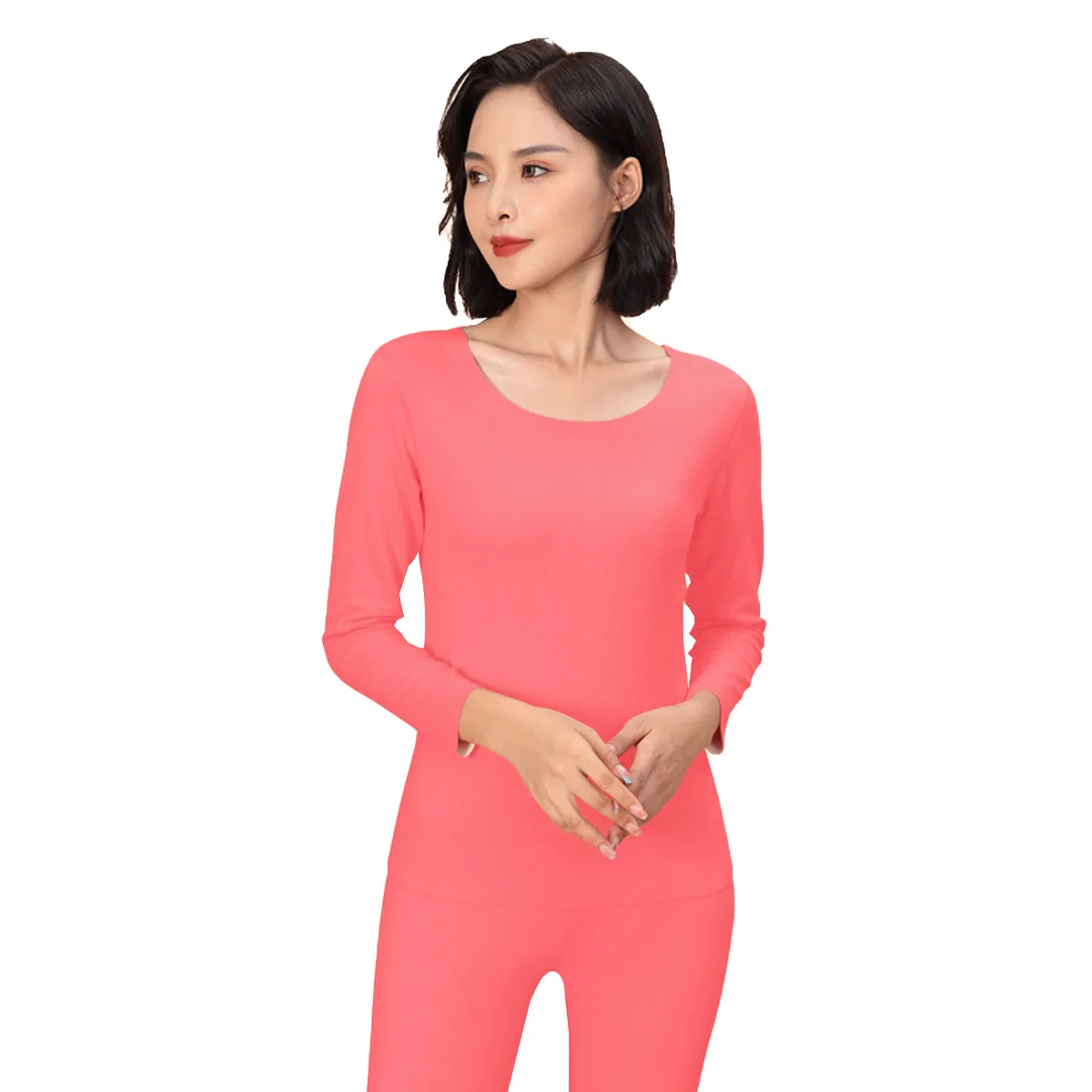 Sidiou Group Winter Thermal Underwear Set Cold Weather Warm Fleece Lining Long Sleeve Top and Pants Sets For Men Women