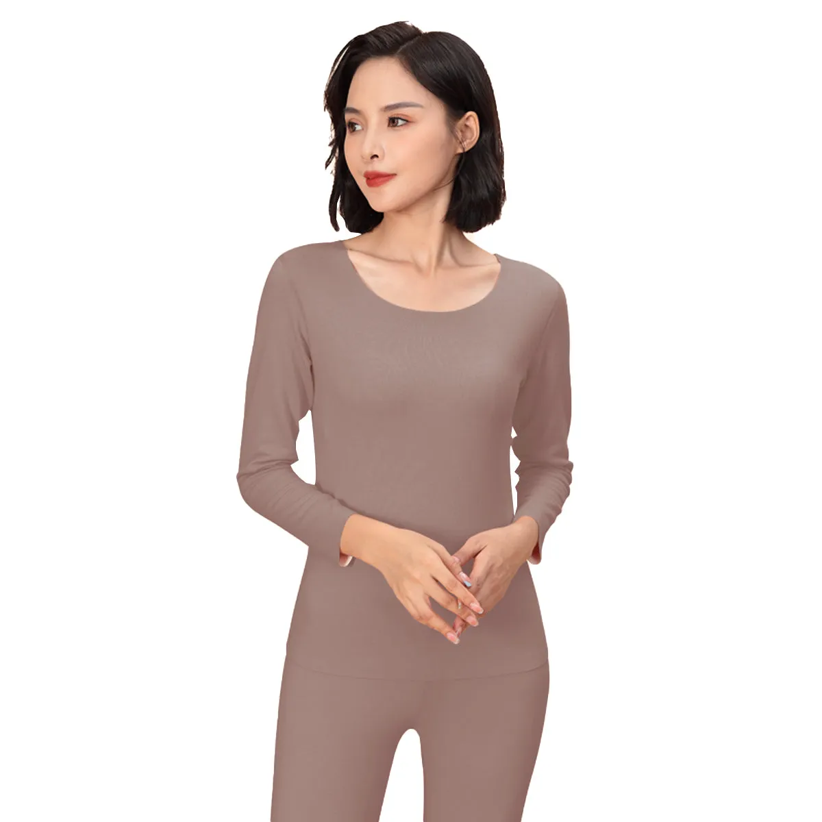 Sidiou Group Winter Thermal Underwear Set Cold Weather Warm Fleece Lining Long Sleeve Top and Pants Sets For Men Women