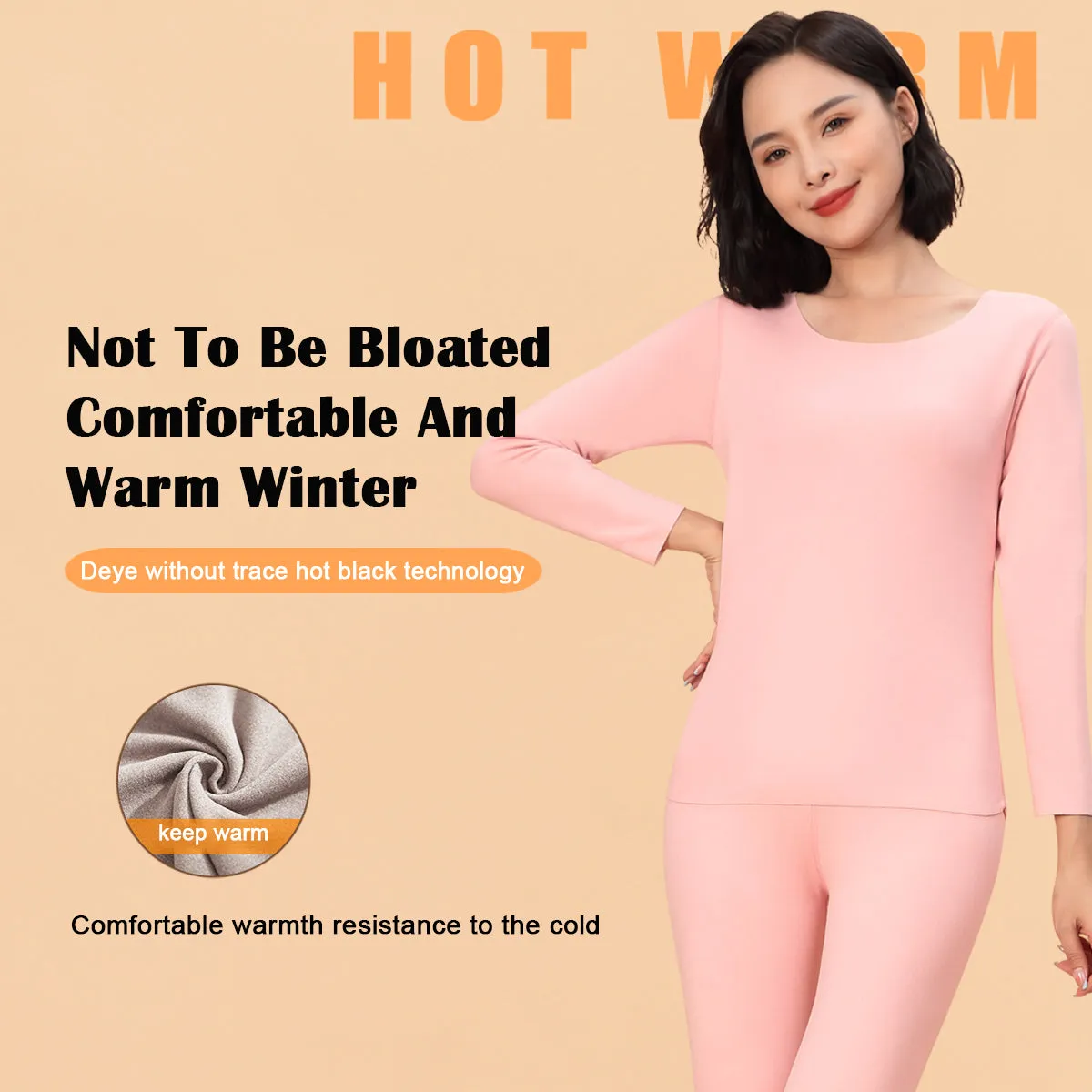 Sidiou Group Winter Thermal Underwear Set Cold Weather Warm Fleece Lining Long Sleeve Top and Pants Sets For Men Women