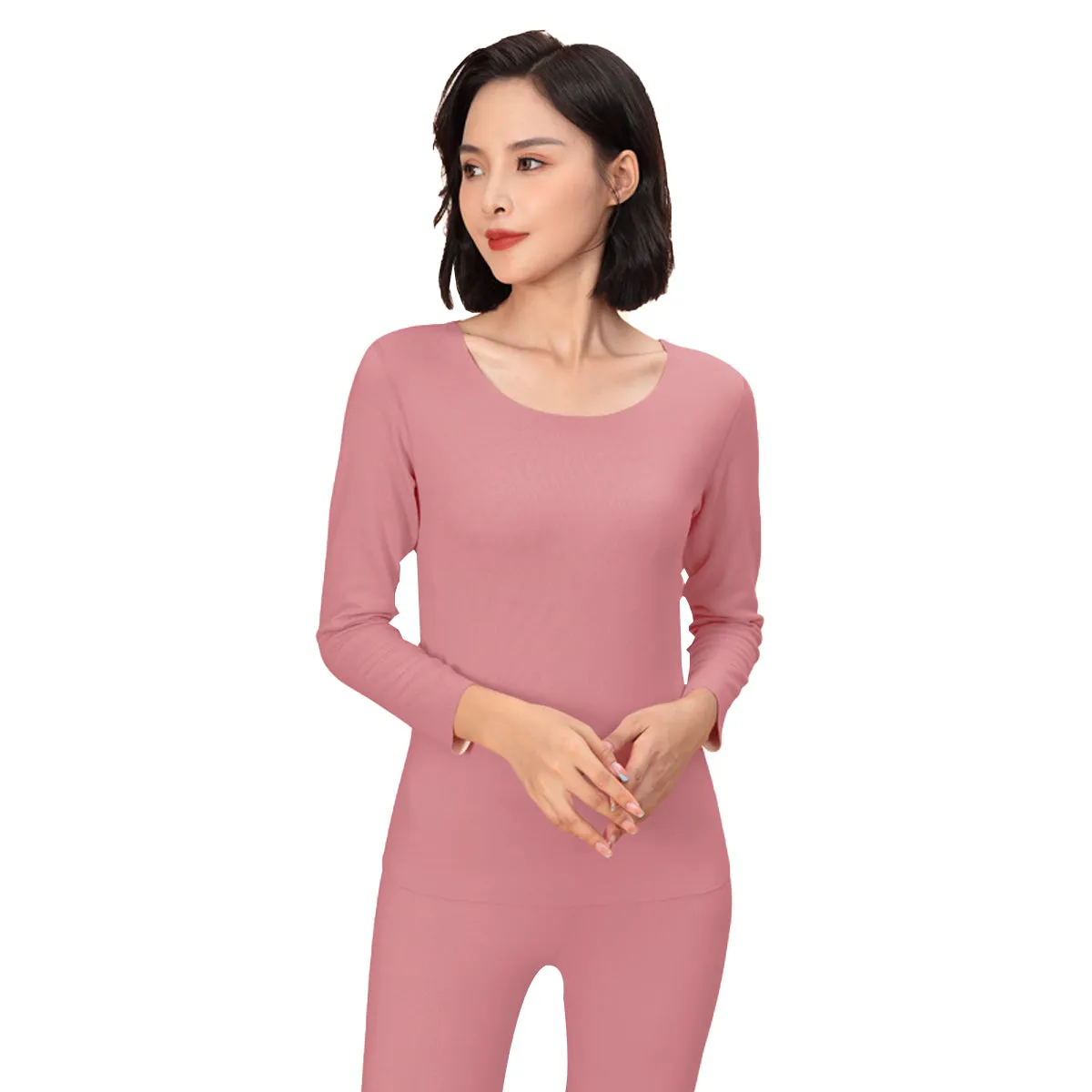 Sidiou Group Winter Thermal Underwear Set Cold Weather Warm Fleece Lining Long Sleeve Top and Pants Sets For Men Women