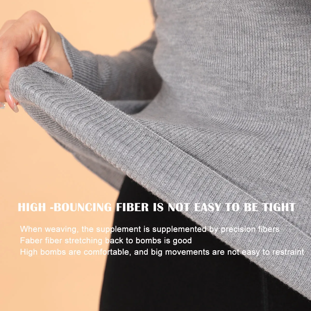 Sidiou Group Winter Thermal Underwear Top Fleece Basic Shirt Long Sleeve Seamless Knitted Woolen Warm Women Stand Collar Bottoming Shirt
