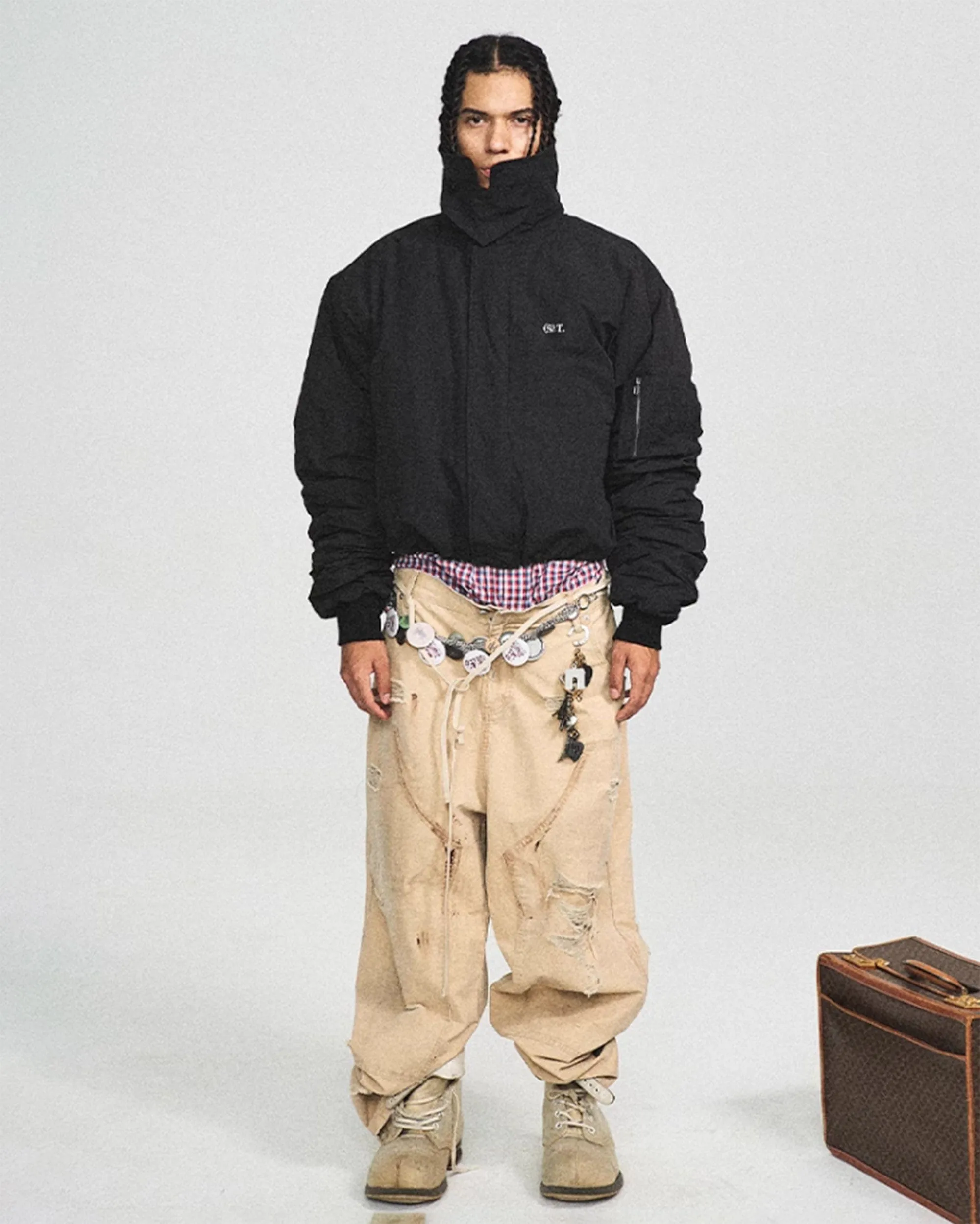 Sleeve Pocket Bomber Jacket