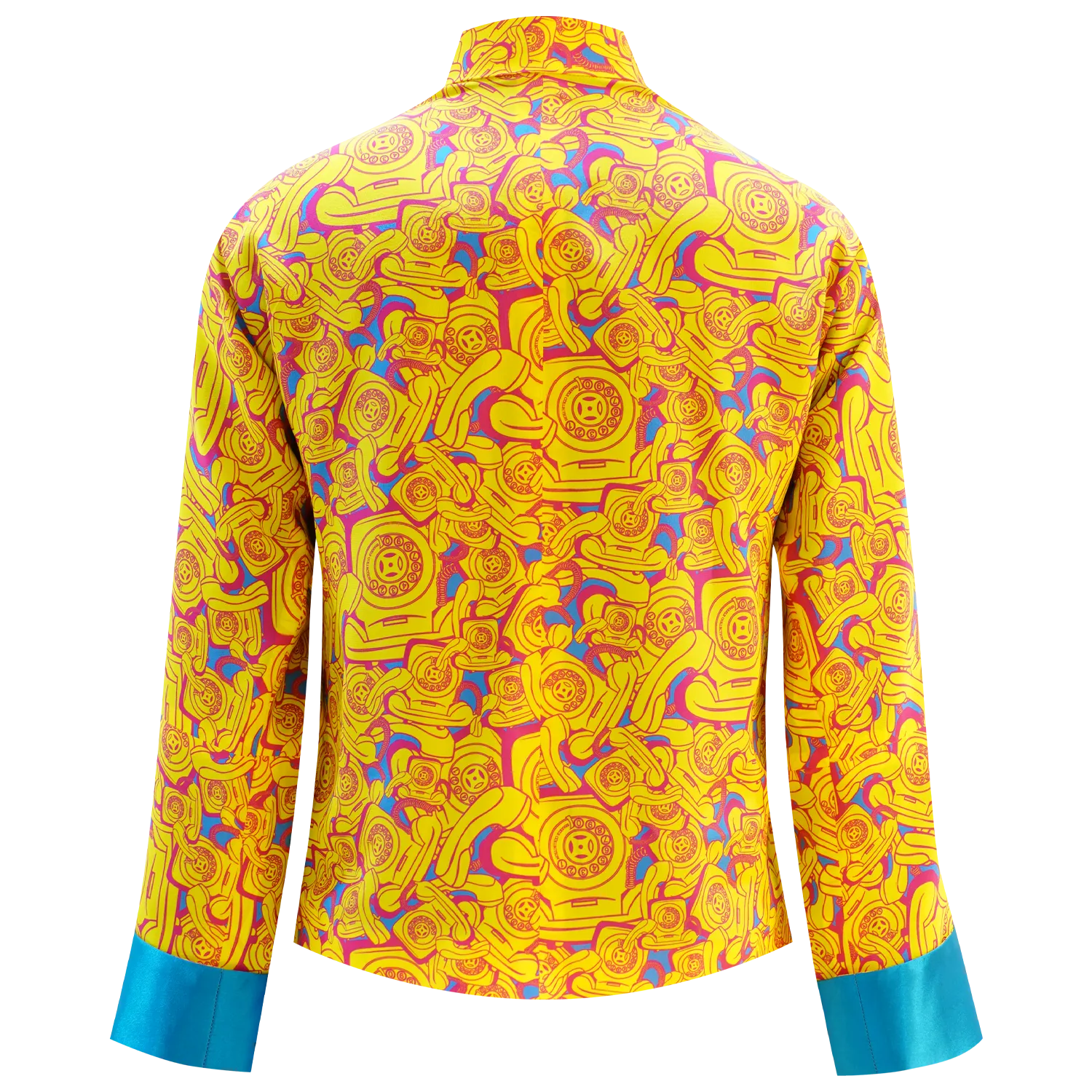 SPARKLE BY KAREN CHAN x  HK Heritage Museum【ROTARY TELEPHONE】100% Silk Mini Tang Jacket / Mini Kung Fu Jacket (我們的兒時玩意) (轉盤電話)
