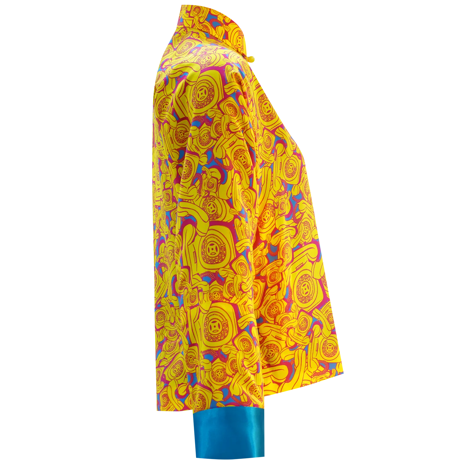 SPARKLE BY KAREN CHAN x  HK Heritage Museum【ROTARY TELEPHONE】100% Silk Mini Tang Jacket / Mini Kung Fu Jacket (我們的兒時玩意) (轉盤電話)