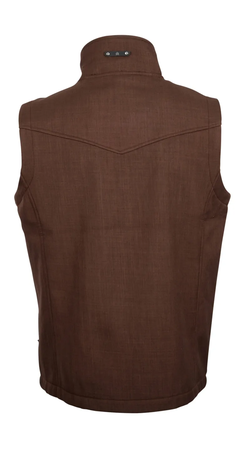 STS Ranchwear Youth Unisex Slack Brown Poly/Spandex Softshell Vest