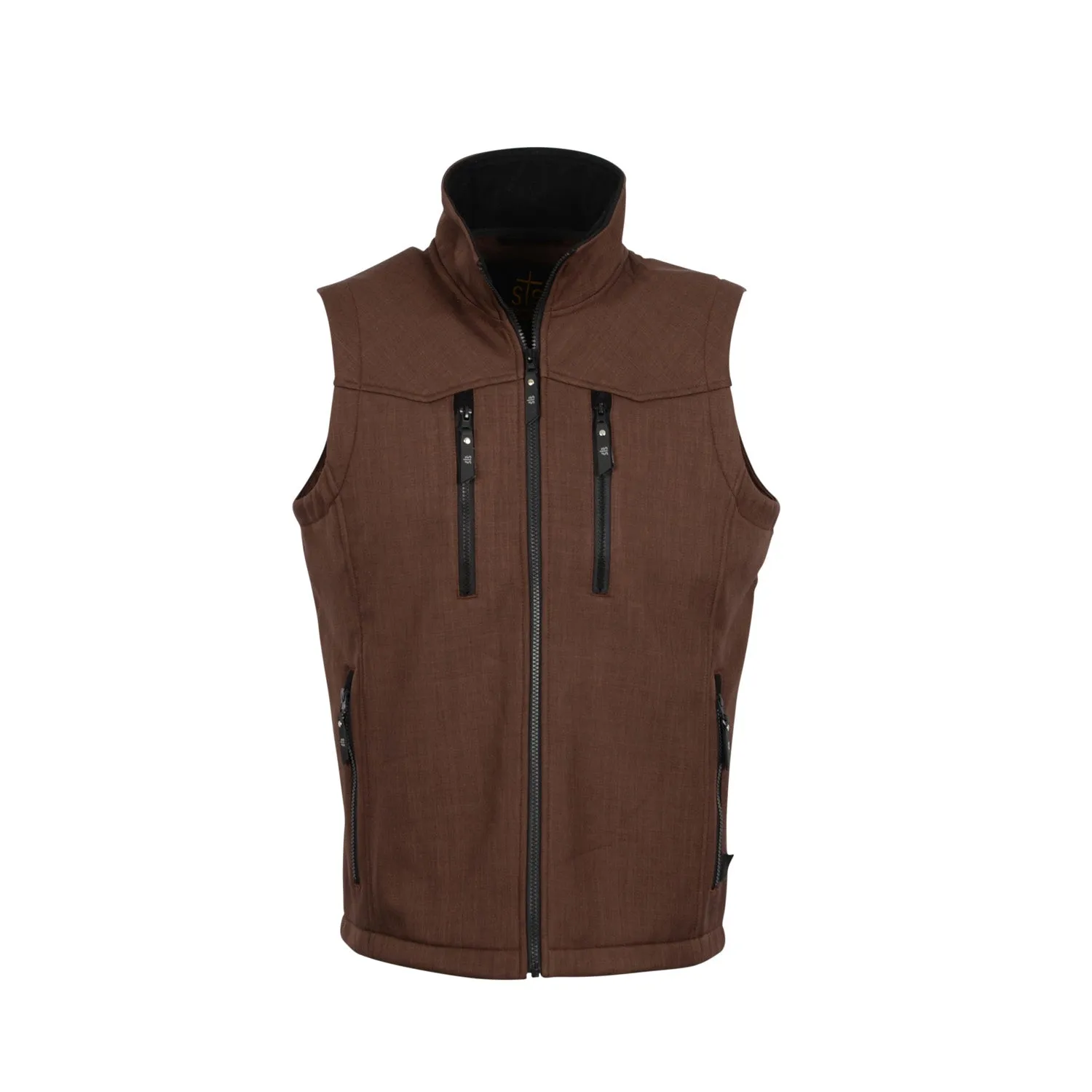 STS Ranchwear Youth Unisex Slack Brown Poly/Spandex Softshell Vest