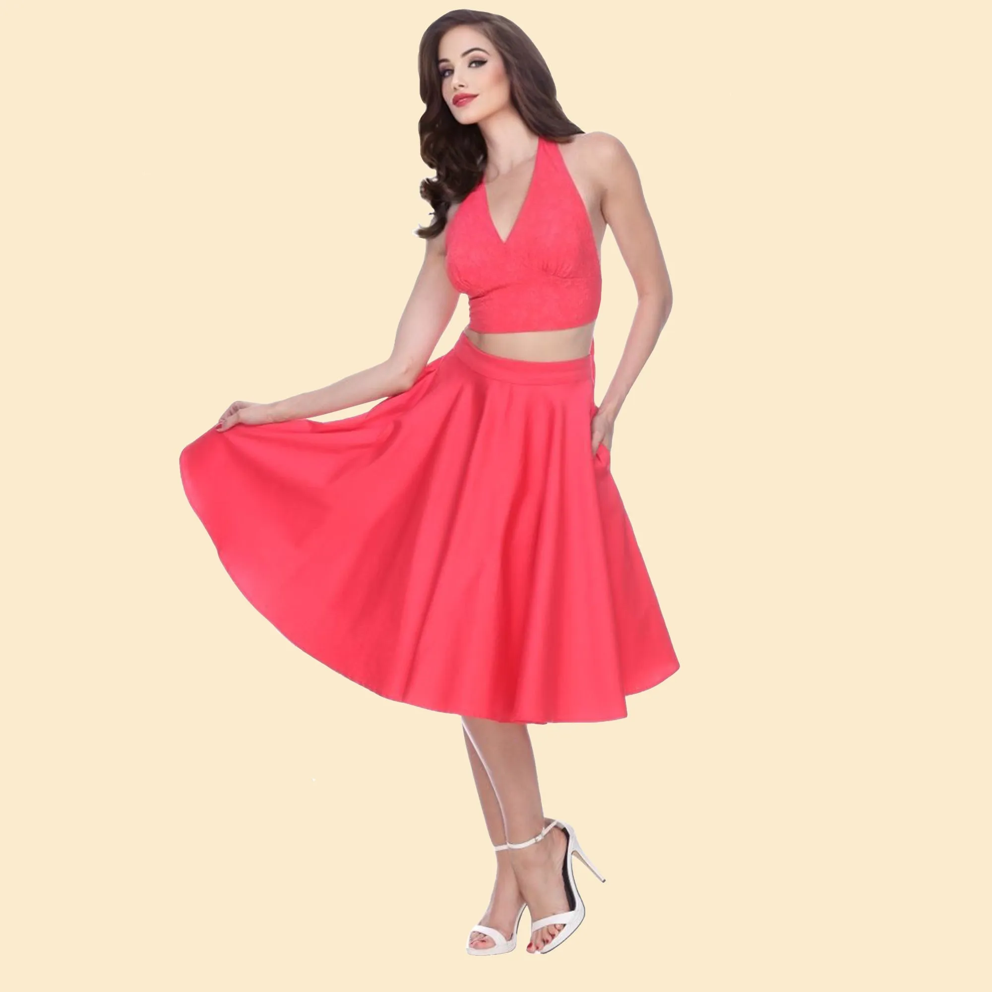 Swing Skirt in Coral