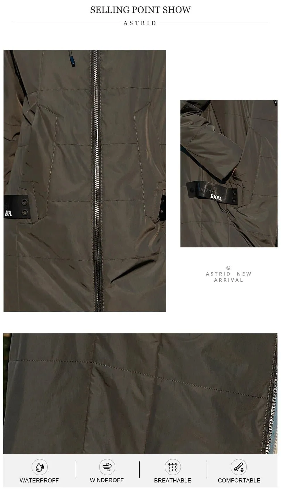 Thin Long Hooded Jacket