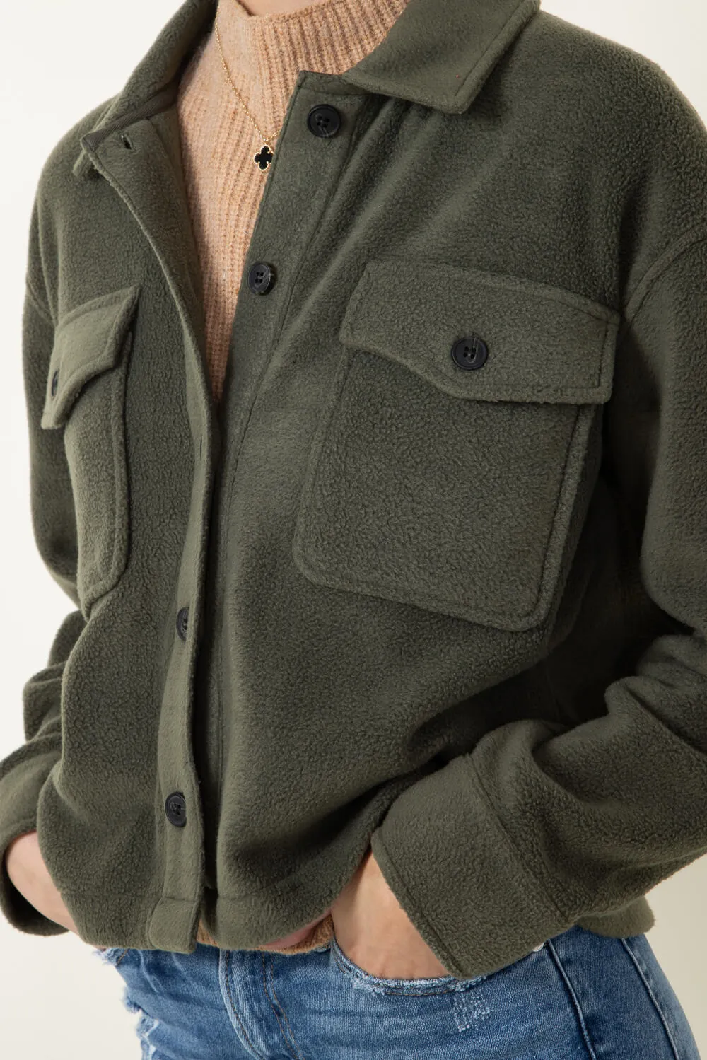 Thread & Supply Auria Trucker Jacket in Pine Needle | J1564PFKTS-PINENEEDLE