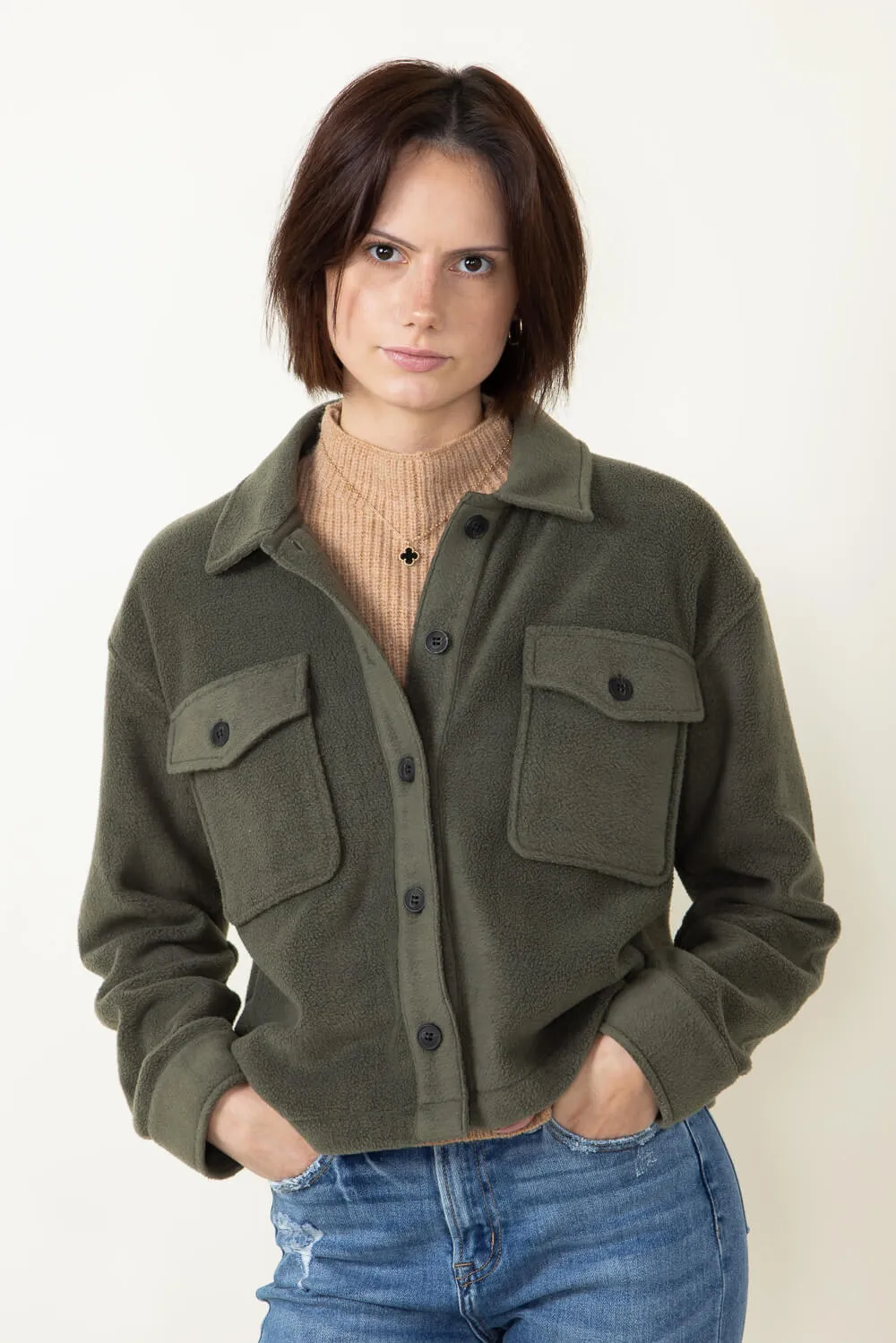 Thread & Supply Auria Trucker Jacket in Pine Needle | J1564PFKTS-PINENEEDLE