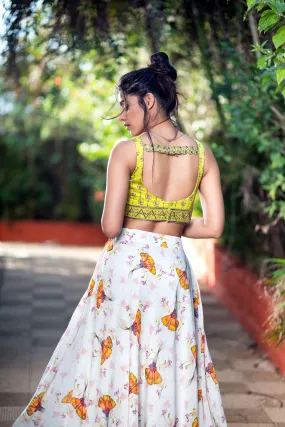 Tulip Print Skirt & Top Set