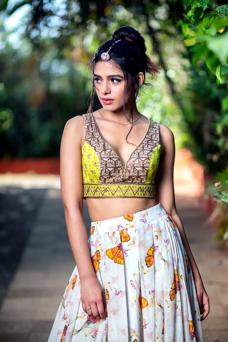 Tulip Print Skirt & Top Set