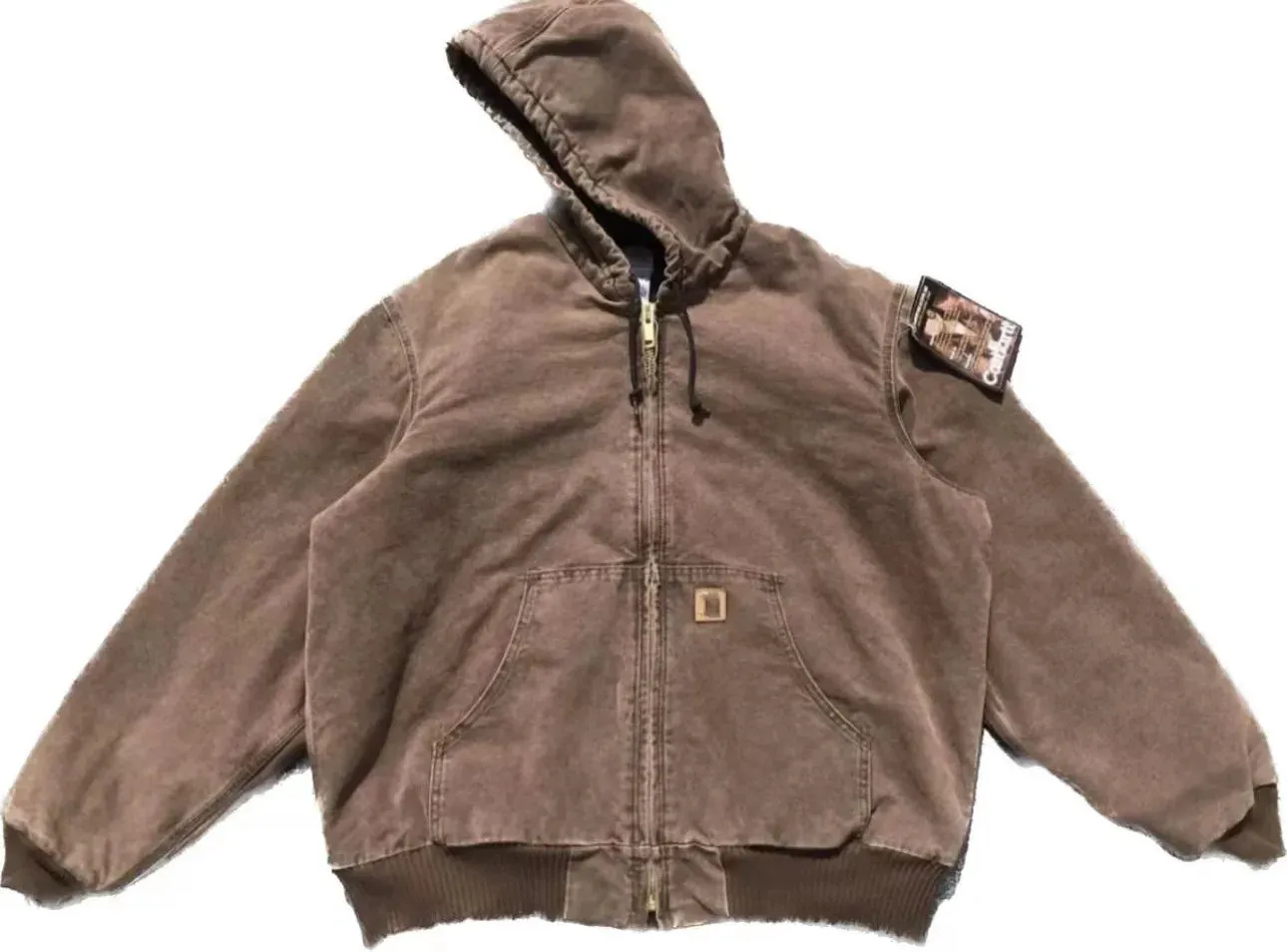 Vintage faded canvas hoodie