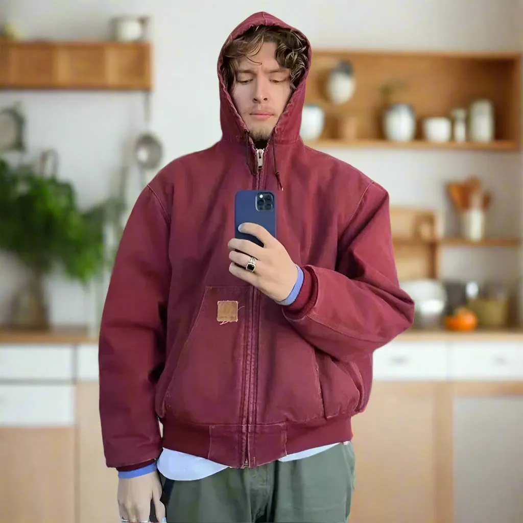 Vintage faded canvas hoodie