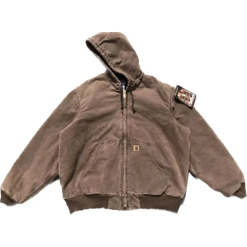 Vintage faded canvas hoodie