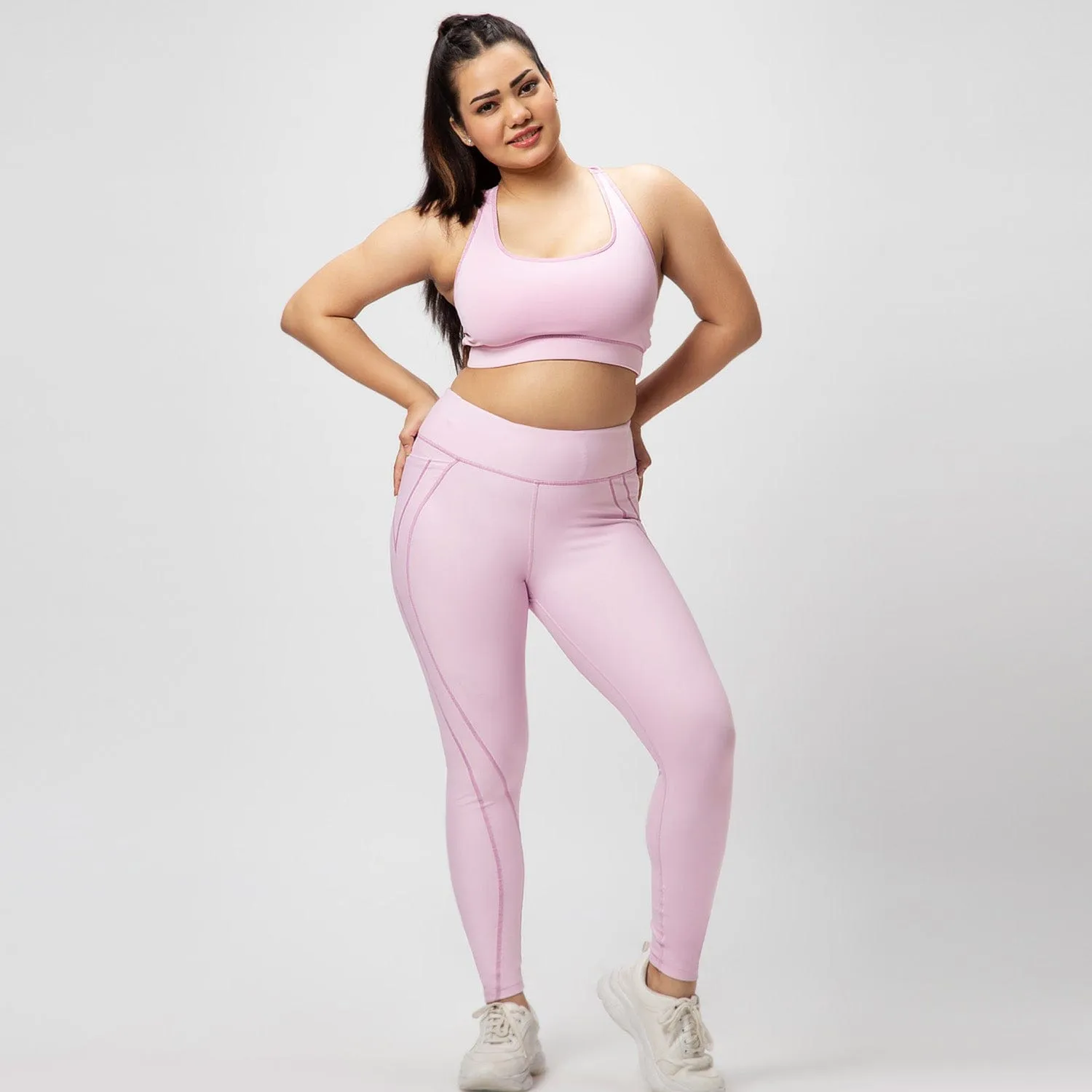 werk it set ( 7/8th length ) - cotton candy pink